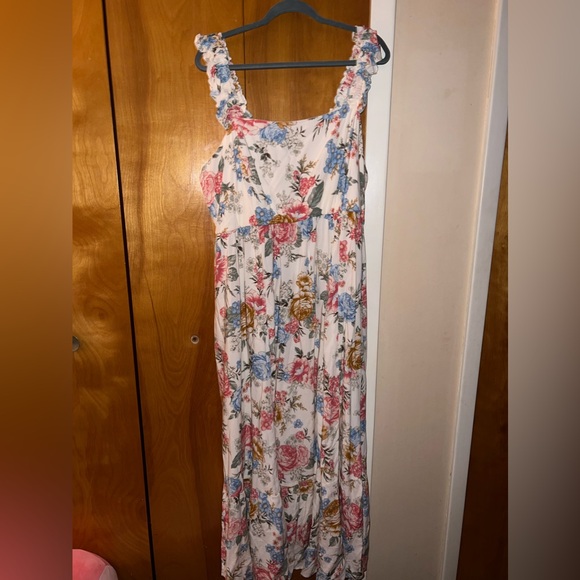 Torrid Maxi Challis Ruffle Strap Tiered Dress size 3 new without tags - Picture 9 of 9